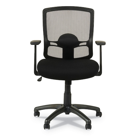 Alera Task Chair Etros Series Mesh Mid-Back Chair, Closed Loop, 17-3/4" to 21-1/4" Height, Mesh, Black ALEET42ME10B